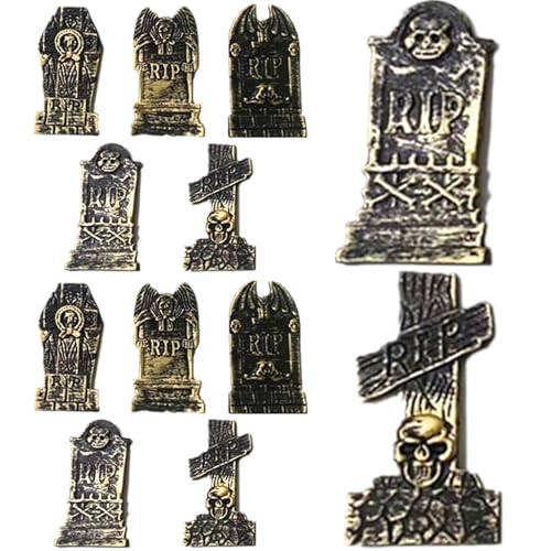 15 Stcs Halloween Miniaturen, wetterfeste Kunststoff gefälschte Mini Grabsteine Figur gewölbt, Kreuz & Rip Grabsteine Mini Halloween Ornamente, Dekorationen 15 Stcs Halloween Miniaturen, wetterfeste Kunststoff gefälschte Mini Grabsteine Figur gewölbt, Kreuz & Rip Grabsteine Mini Halloween Ornamente, Dekorationen von Iewroyt