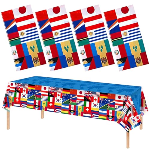 4 PCS -Tisch Cover International Flag Tischover Dekor 97 x 54 in der Weltflagge Einweg -Innenkarbe -Party -Tischdecke im Freien im Freien für Sportveranstaltungen, Beer Party 4 PCS -Tisch Cover International Flag Tischover Dekor 97 x 54 in der Weltflagge Einweg -Innenkarbe -Party -Tischdecke im Freien im Freien für Sportveranstaltungen, Beer Party von Iewroyt