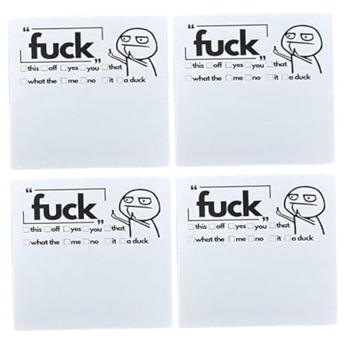 4pcs lustige Sticky-Notizen für Erwachsene, 3x3 lustige Sticky-Noten mit lustigen Textkleber Notizbüscheln für Notizen, Schreiben von Erinnerungen oder Kritzeln 4pcs lustige Sticky-Notizen für Erwachsene, 3x3 lustige Sticky-Noten mit lustigen Textkleber Notizbüscheln für Notizen, Schreiben von Erinnerungen oder Kritzeln von Iewroyt