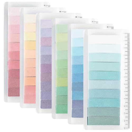 6 Set Book Tabs, 900pcs Gradient SCHREIBUNG BEWERTE ANTARATION TAB in 60 Farben, neu positionierbares japanisches Papier klebrig zum Lesen von Notizen, Markieren von Büchern und Organisation Date 6 Set Book Tabs, 900pcs Gradient SCHREIBUNG BEWERTE ANTARATION TAB in 60 Farben, neu positionierbares japanisches Papier klebrig zum Lesen von Notizen, Markieren von Büchern und Organisation Date von Iewroyt