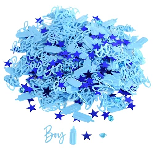 Babyparty Konfetti 3 Taschen funkelnde Baby Konfetti 15G/Tasche Geschlecht enthüllen süße Duschdekoration Partyzubehör, Junge von Iewroyt