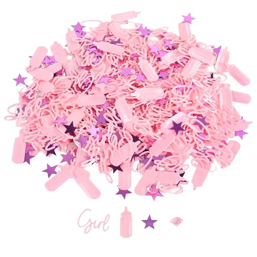 Babyparty Konfetti 3 Taschen funkelnde Baby Konfetti 15G/Tasche Geschlecht enthüllen süße Duschdekoration Partyzubehör, Mädchen von Iewroyt
