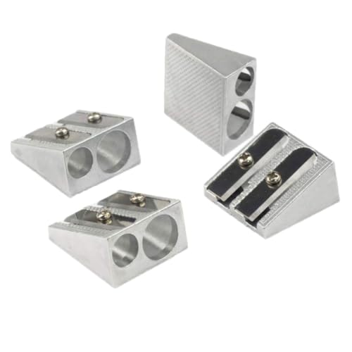 Bleistiftschärfers Handbuch Twin Metall Dual hochwertiger Schärfblatt Blade Doppellöcher Rechteckige Bleistiftspitzer für die Schule und Arbeit 4pcs Bleistiftschärfers Handbuch Twin Metall Dual hochwertiger Schärfblatt Blade Doppellöcher Rechteckige Bleistiftspitzer für die Schule und Arbeit 4pcs von Iewroyt