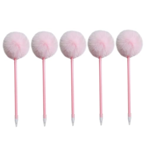 Iewroyt 5 PCs Gel Pen-Pom-Pom-Kunststoff-Kugelschreiber Signature Kugelschalter Cartoon Kinder Schüler mit, Plastik Iewroyt 5 PCs Gel Pen-Pom-Pom-Kunststoff-Kugelschreiber Signature Kugelschalter Cartoon Kinder Schüler mit, Plastik von Iewroyt
