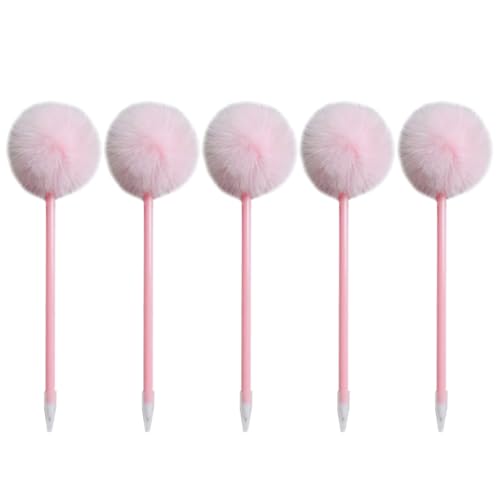 Iewroyt 5 PCs Gel Pen Pom-Pom Kunststoff Kugelschreiber Signature Kugelschild Cartoon Kinder Schüler mit Iewroyt 5 PCs Gel Pen Pom-Pom Kunststoff Kugelschreiber Signature Kugelschild Cartoon Kinder Schüler mit von Iewroyt