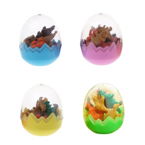 Iewroyt 6 PCs Dinosaurier Eierstift Eraser Spielzeug Eggüter Füllungen bevorzugt Mini Cute Dinosaurier Eiergöte (zufälliger Stil) von Iewroyt