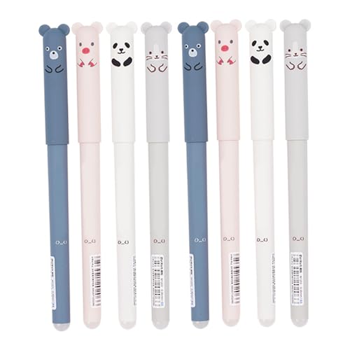 Iewroyt 8pcs löschbare Stifte, 0, 5 mm feiner Punkt löschbare Tintenstifte mit Radiergummi, glattes wandendes schwarzes Gel, niedlicher Bärengel Stift für Schreibwarenvorräte Geschenke Iewroyt 8pcs löschbare Stifte, 0, 5 mm feiner Punkt löschbare Tintenstifte mit Radiergummi, glattes wandendes schwarzes Gel, niedlicher Bärengel Stift für Schreibwarenvorräte Geschenke von Iewroyt