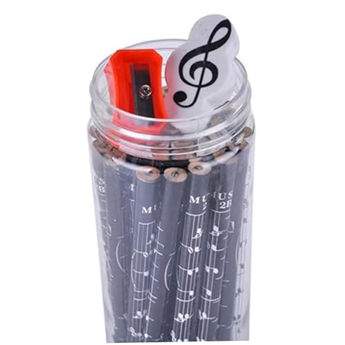 Iewroyt Fun Bleistifte, 36 pcs 7 Zoll runde Musikstifte, süßer Bleistift mit Spitzer und Radiergummi, für Kinder, Schreiben, Musik themativer Geschenke Iewroyt Fun Bleistifte, 36 pcs 7 Zoll runde Musikstifte, süßer Bleistift mit Spitzer und Radiergummi, für Kinder, Schreiben, Musik themativer Geschenke von Iewroyt