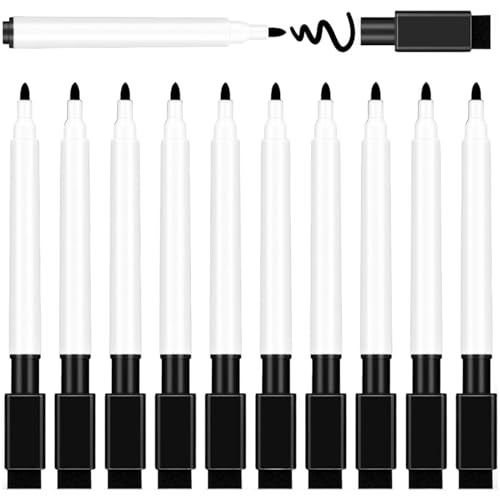 Iewroyt Trockener Löschung Marker mit Radiergummi Cap 10 PCS 4, 5 Zoll Länge Feine Spitze Trockener Löschmarkierungen Schwarz Farbe Whiteboard für Schule, Büro, Besprechungsraum Iewroyt Trockener Löschung Marker mit Radiergummi Cap 10 PCS 4, 5 Zoll Länge Feine Spitze Trockener Löschmarkierungen Schwarz Farbe Whiteboard für Schule, Büro, Besprechungsraum von Iewroyt