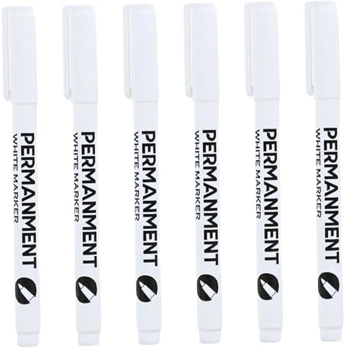 Iewroyt Weiße Farbmarker 6PCS-Basis mit weißem Farbstift 1 mm Schnellrocknen Stift wasserdicht dauerhafte Marker für Holz, Metall, Stoff, Kunststoff und Glas Iewroyt Weiße Farbmarker 6PCS-Basis mit weißem Farbstift 1 mm Schnellrocknen Stift wasserdicht dauerhafte Marker für Holz, Metall, Stoff, Kunststoff und Glas von Iewroyt