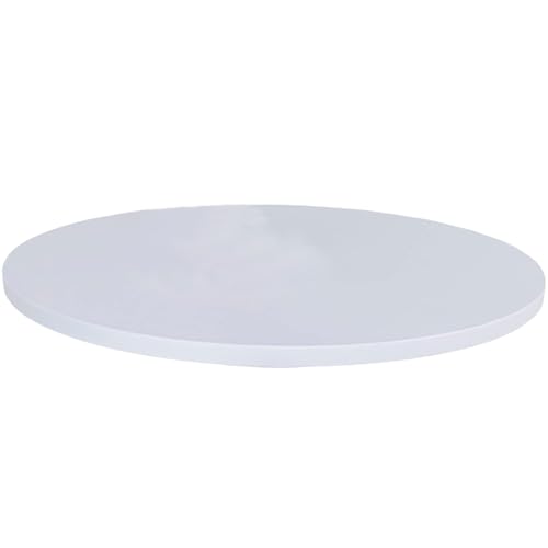 Runde Tischdecke 40-46 Reversible weiße runde Tischtuch mit elastischen Wasserdichten, ölfesten Tischabdeckung für Haus, Hotel, Restaurant, Bar von Iewroyt