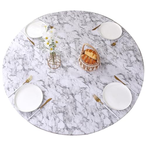 Runde Vinyl-Tischdecke mit Flanellrücken-Backgitter-Konstruktionstischabdeckung wasserdicht öldichtes PVC-Tisch-Tuchstuchfleckenresistent für Runde Runde Vinyl-Tischdecke mit Flanellrücken-Backgitter-Konstruktionstischabdeckung wasserdicht öldichtes PVC-Tisch-Tuchstuchfleckenresistent für Runde von Iewroyt