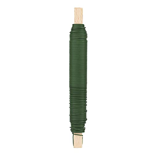 IFLO®Blumendraht & Basteldraht Grün – Floristik- und Wickeldraht für Blumen, Kränze & Garten, flexibel & robust, auf Spule (3er Pack - Wickeldraht Ø 0,50mm x 65m Grün) von Iflo