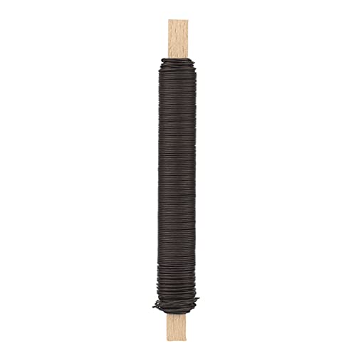 IFLO®Blumendraht & Basteldraht Grün – Floristik- und Wickeldraht für Blumen, Kränze & Garten, flexibel & robust, auf Spule (3er Pack - Wickeldraht Ø 0,65mm x 38m Braun) von Iflo