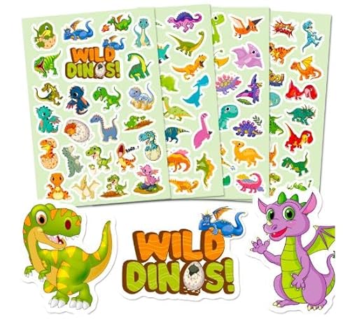 Dinosaurier Sticker Set, 100 Stück Wasserdicht Vinyl Stickers, Dino Stickers Aufkleber Dinosaurier für Kinder Junge, Jungen Mädchen Belohnungssticker Party Kindergeburtstag Gastgeschenke Mitgebsel von IhLux