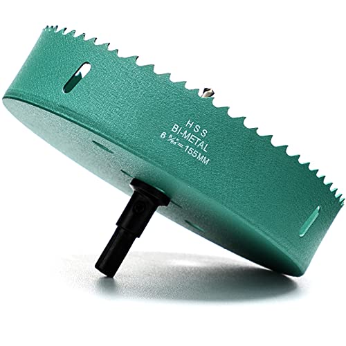 Lochsäge 155mm, M42 HSS Lochbohrer Set Bimetall mit Sechskant-Schaft für Eisen,Aluminium,Holz,Trockenbau, Kunststoff, Faserplatten, Grün Lochsäge 155mm, M42 HSS Lochbohrer Set Bimetall mit Sechskant-Schaft für Eisen,Aluminium,Holz,Trockenbau, Kunststoff, Faserplatten, Grün von Ihomepark