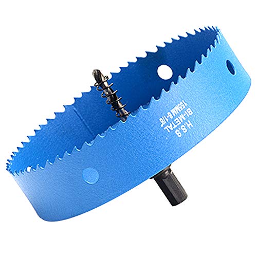 Lochsäge 155mm, M42 HSS Lochbohrer Set Bimetall mit Sechskant-Schaft und Zentrierenden Metallbohrern Bohrkronen Set für Metall,Eisen,Aluminium,Holz,Trockenbau, Kunststoff, Faserplatten, Blau Lochsäge 155mm, M42 HSS Lochbohrer Set Bimetall mit Sechskant-Schaft und Zentrierenden Metallbohrern Bohrkronen Set für Metall,Eisen,Aluminium,Holz,Trockenbau, Kunststoff, Faserplatten, Blau von Ihomepark