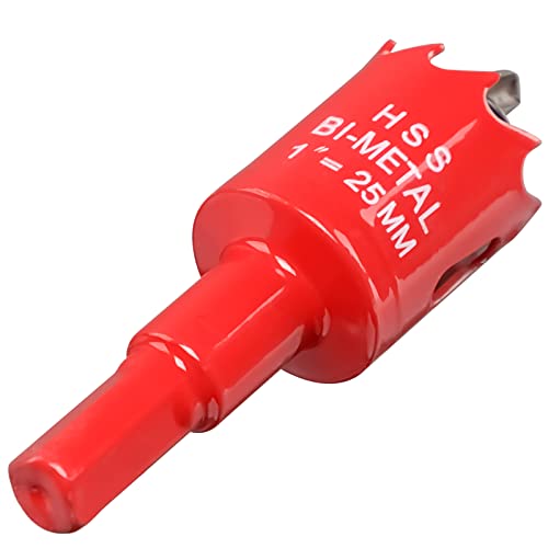 Lochsäge 25mm, M42 HSS Lochbohrer Set Bimetall mit Sechskant-Schaft und Zentrierenden Metallbohrern Bohrkronen Set für Metall,Eisen,Aluminium,Holz,Trockenbau, Kunststoff, Faserplatten, Rot Lochsäge 25mm, M42 HSS Lochbohrer Set Bimetall mit Sechskant-Schaft und Zentrierenden Metallbohrern Bohrkronen Set für Metall,Eisen,Aluminium,Holz,Trockenbau, Kunststoff, Faserplatten, Rot von Ihomepark