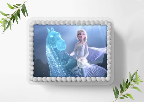 Für den Geburtstag ein Tortenbild, Rechteckig A4, Zuckerbild mit dem Motiv: Frozen Die Eiskönigin, Essbares Foto für Torten, Tortenbild, Tortenaufleger - 0271w von Ihr Onlineshop Digital-on 24