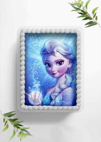 Für den Geburtstag ein Tortenbild, Rechteckig A4, Zuckerbild mit dem Motiv: Frozen Die Eiskönigin, Essbares Foto für Torten, Tortenbild, Tortenaufleger - 0277w von Ihr Onlineshop Digital-on 24