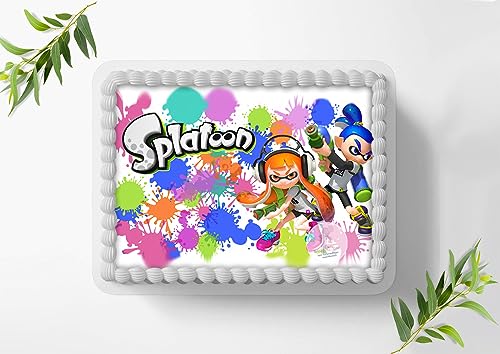 Für den Geburtstag ein Tortenbild, Rechteckig A4, Zuckerbild mit dem Motiv: Splatoon, Essbares Foto für Torten, Tortenaufleger - 0887z Für den Geburtstag ein Tortenbild, Rechteckig A4, Zuckerbild mit dem Motiv: Splatoon, Essbares Foto für Torten, Tortenaufleger - 0887z von Ihr Onlineshop Digital-on 24