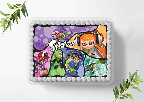 Für den Geburtstag ein Tortenbild, Rechteckig A4, Zuckerbild mit dem Motiv: Splatoon, Essbares Foto für Torten,Tortenaufleger - 0945z Für den Geburtstag ein Tortenbild, Rechteckig A4, Zuckerbild mit dem Motiv: Splatoon, Essbares Foto für Torten,Tortenaufleger - 0945z von Ihr Onlineshop Digital-on 24
