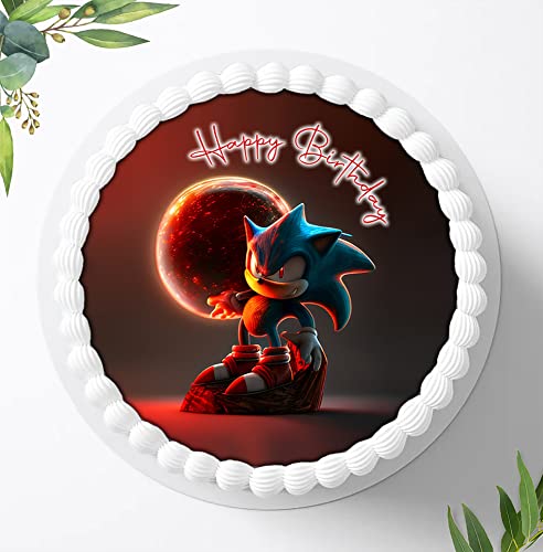 Für die Geburtstags Torte, Zuckerbild kompatibel mit: SONIC Tortenbild, Essbares Foto für Torten, Fondant, Tortenaufleger Ø 20cm, 1066z Für die Geburtstags Torte, Zuckerbild kompatibel mit: SONIC Tortenbild, Essbares Foto für Torten, Fondant, Tortenaufleger Ø 20cm, 1066z von Ihr Onlineshop Digital-on 24