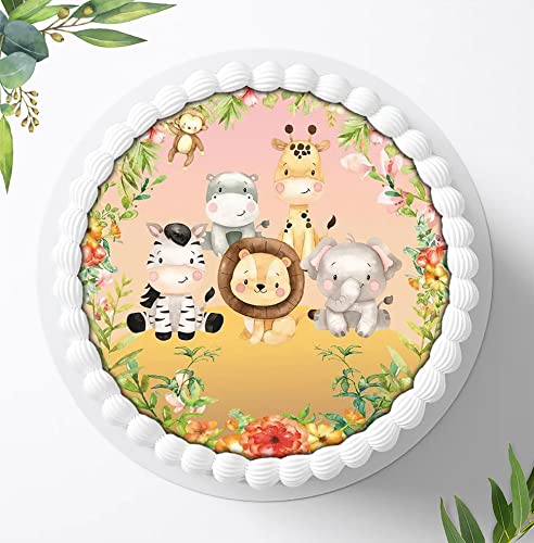 Für die Geburtstags Torte, Zuckerbild kompatibel mit: Dschungeltiere Safari, Essbares Foto für Torten, Fondant, Tortenaufleger Ø 20cm, 0819z Für die Geburtstags Torte, Zuckerbild kompatibel mit: Dschungeltiere Safari, Essbares Foto für Torten, Fondant, Tortenaufleger Ø 20cm, 0819z von Ihr Onlineshop Digital-on 24