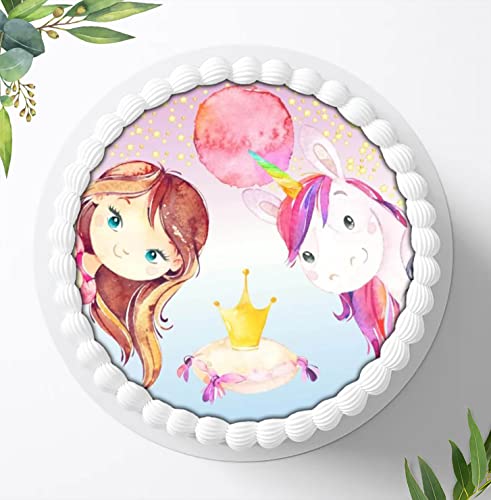 Für die Geburtstags Torte, Zuckerbild kompatibel mit: Einhorn Tortenbild, Essbares Foto für Torten, Fondant, Tortenaufleger Ø 20cm, 0806z Für die Geburtstags Torte, Zuckerbild kompatibel mit: Einhorn Tortenbild, Essbares Foto für Torten, Fondant, Tortenaufleger Ø 20cm, 0806z von Ihr Onlineshop Digital-on 24