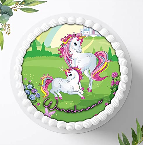 Für die Geburtstags Torte, Zuckerbild kompatibel mit: Einhorn Tortenbild Personalisiert, Essbares Foto für Torten, Fondant, Tortenaufleger Ø 20cm, 319z Für die Geburtstags Torte, Zuckerbild kompatibel mit: Einhorn Tortenbild Personalisiert, Essbares Foto für Torten, Fondant, Tortenaufleger Ø 20cm, 319z von Ihr Onlineshop Digital-on 24