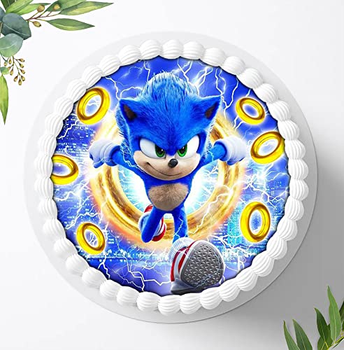 Für die Geburtstags Torte, Zuckerbild kompatibel mit: SONIC Tortenbild, Essbares Foto für Torten, Fondant, Tortenaufleger Ø 20cm, 0874z Für die Geburtstags Torte, Zuckerbild kompatibel mit: SONIC Tortenbild, Essbares Foto für Torten, Fondant, Tortenaufleger Ø 20cm, 0874z von Ihr Onlineshop Digital-on 24