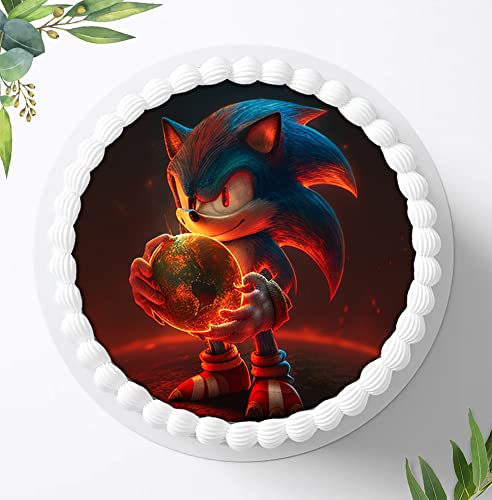 Für die Geburtstags Torte, Zuckerbild kompatibel mit: SONIC Tortenbild, Essbares Foto für Torten, Fondant, Tortenaufleger Ø 20cm, 1063z Für die Geburtstags Torte, Zuckerbild kompatibel mit: SONIC Tortenbild, Essbares Foto für Torten, Fondant, Tortenaufleger Ø 20cm, 1063z von Ihr Onlineshop Digital-on 24