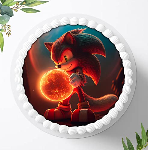 Für die Geburtstags Torte, Zuckerbild kompatibel mit: SONIC Tortenbild, Essbares Foto für Torten, Fondant, Tortenaufleger Ø 20cm, 1064z Für die Geburtstags Torte, Zuckerbild kompatibel mit: SONIC Tortenbild, Essbares Foto für Torten, Fondant, Tortenaufleger Ø 20cm, 1064z von Ihr Onlineshop Digital-on 24