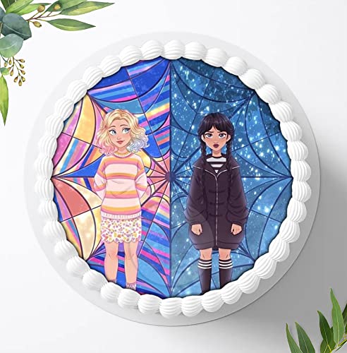 Für die Geburtstags Torte, Zuckerbild mit kompatibel mit: Wednesday Tortenbild, Essbares Foto für Torten, Fondant, Tortenaufleger Ø 20cm, 1396z von Ihr Onlineshop Digital-on 24