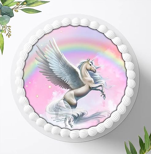 Für die Geburtstags Torte,Einhorn, Essbares Foto für Torten, Geburtstagskuchen Deko aus Fondant, Tortenaufleger Ø 20cm, 0257z Für die Geburtstags Torte,Einhorn, Essbares Foto für Torten, Geburtstagskuchen Deko aus Fondant, Tortenaufleger Ø 20cm, 0257z von Ihr Onlineshop Digital-on 24