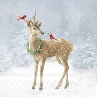 Serviette "Deer in Snow" Serviette "Deer in Snow" von Ihr