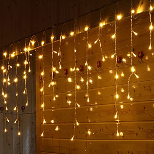Ikodm 400 LEDs Eisregen Lichterkette Außen, 15M LED Vorhanglichter String Light 8 Modi mit Speicherfunktion, Lichterketten Innen für Schlafzimmer, Fenster, Party - Warmweiß, 15M-400LEDs Ikodm 400 LEDs Eisregen Lichterkette Außen, 15M LED Vorhanglichter String Light 8 Modi mit Speicherfunktion, Lichterketten Innen für Schlafzimmer, Fenster, Party - Warmweiß, 15M-400LEDs von Ikodm