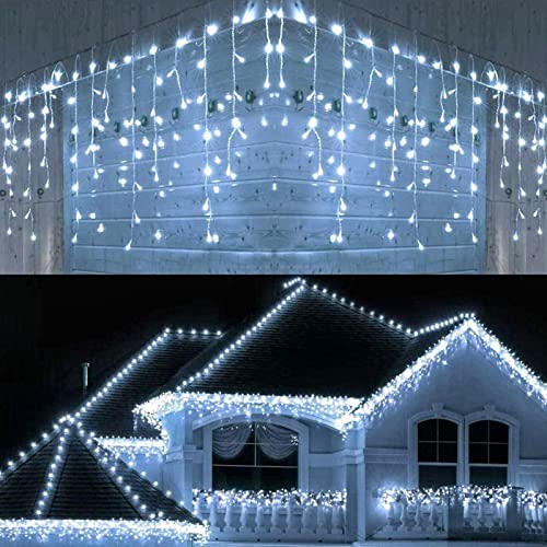 Ikodm 600 LEDs Eisregen Lichterkette Außen, 20M LED Vorhanglichter String Light 8 Modi mit Speicherfunktion, Lichterketten Außen Innen für Schlafzimmer, Fenster, Party - Kaltweiß Ikodm 600 LEDs Eisregen Lichterkette Außen, 20M LED Vorhanglichter String Light 8 Modi mit Speicherfunktion, Lichterketten Außen Innen für Schlafzimmer, Fenster, Party - Kaltweiß von Ikodm