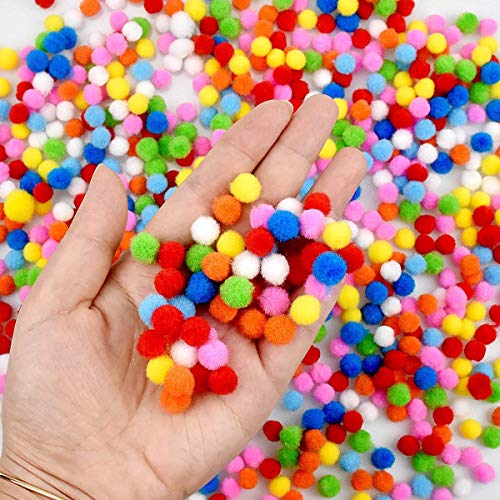 Kunsthandwerk Pompons Bälle 2000 Stück 10 mm Bunte Pompons für Kinder Mini Verschiedene Pompons für Hobbybedarf und DIY Kreativen Handwerk Dekorationen Kunsthandwerk Pompons Bälle 2000 Stück 10 mm Bunte Pompons für Kinder Mini Verschiedene Pompons für Hobbybedarf und DIY Kreativen Handwerk Dekorationen von Ikruidy