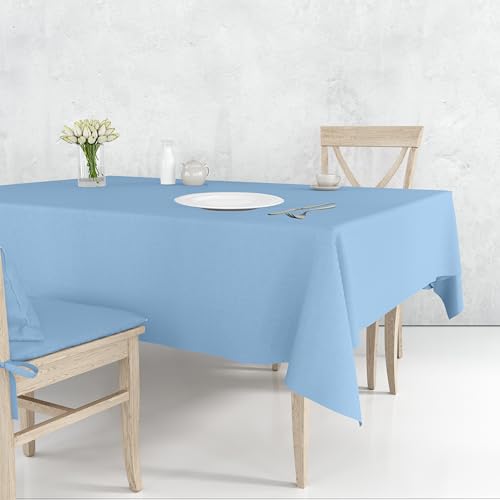 Il Tuo Artigiano Design Tischdecke für 4 bis 18 Plätze, maschinenwaschbar, quadratische Tischdecke und rechteckige Tischdecke für 6 Plätze, 12 Plätze – Made in Italy (Hellblau, 6 Plätze – 120 x 160 Il Tuo Artigiano Design Tischdecke für 4 bis 18 Plätze, maschinenwaschbar, quadratische Tischdecke und rechteckige Tischdecke für 6 Plätze, 12 Plätze – Made in Italy (Hellblau, 6 Plätze – 120 x 160 von Il Tuo Artigiano Design