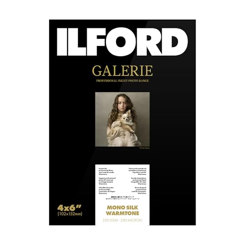 ILFORD GALERIE Mono Silk Warmtone 250 gsm 4x6 Zoll - 102 mm x 152 mm 100 Blatt von Ilford