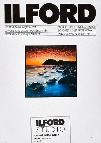 ILFORD STUDIO Matt 235 gsm/12 mil A4-210 mm x 297 mm 50 Blatt von Ilford