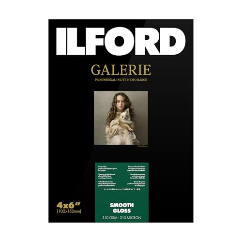 Ilford 2001730.0 Prestige Smooth Gloss Paper, 310g, 100 Blatt, 10 x 15 cm von Ilford