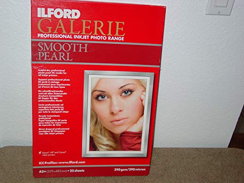 Ilford 2001750.0 Prestige Smooth Pearl Paper, 310g, 25 Blatt, A3+ 32,9 x 48,3 cm von Ilford