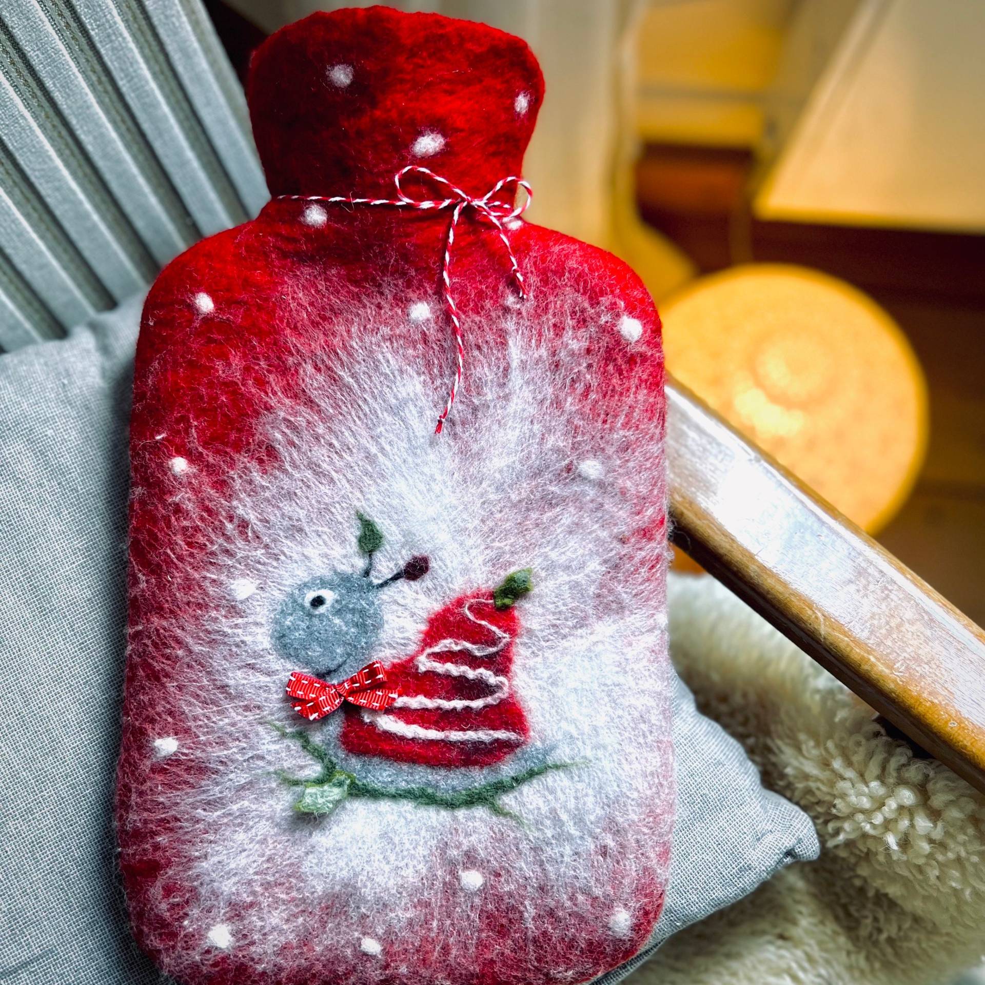 Wärmflasche Mit Weihnachtsschnecke - Handgefilzt 103 Wärmflasche Mit Weihnachtsschnecke - Handgefilzt 103 von IlkaSiebel