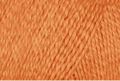 10x50 Gramm Ilkadim Export Papyrus Strickgarn Baumwolle Seide, Strickwolle einfarbig, 500g Baumwollgarn Seidengarn (orange 229-31) von Ilkadim Export
