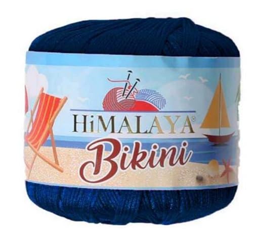 Bikini - Garn 10 x 50 gramm Paket nicht fusselndes, wasserabweisendes Polyamidgarn für die Herstellung von Bikinis, Badeanzügen, Blusen, 100% Polyamid (Blau 80613) von Ilkadim Export