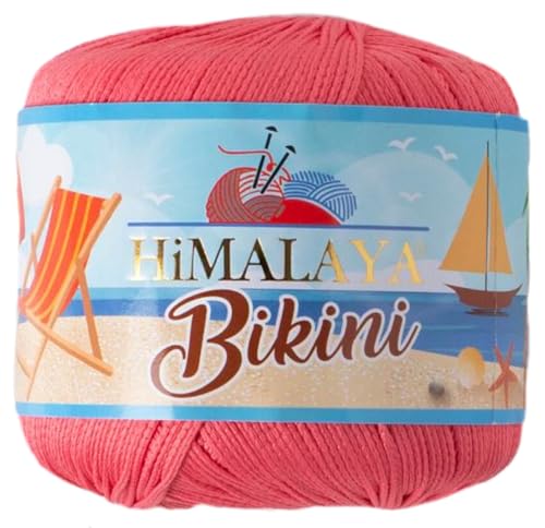 Bikini - Garn 10 x 50 gramm Paket nicht fusselndes, wasserabweisendes Polyamidgarn für die Herstellung von Bikinis, Badeanzügen, Blusen, 100% Polyamid (Lachs 80606) von Ilkadim Export