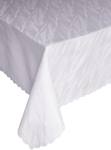 Ilkadim Damast Tischdecke aus 100% Polyester Bügelfrei und Flecken abweisend (Größen aussuchbar) (130x400cm) von Ilkadim