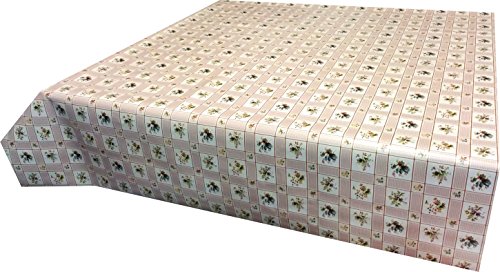 Ilkadim Wachstuch Tischdecke 110 x 140cm Motiv Blüten mit Muster braun beige, abwaschbar von Ilkadim